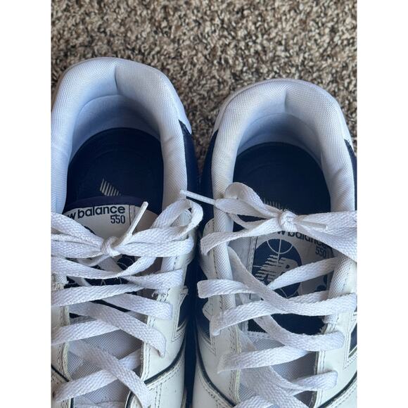 New Balance 550 White Navy Sneakers Men Size 12 BB550WA1 Retro Basketball Shoes main image 8